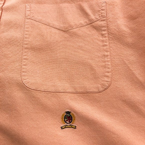 Tommy Hilfiger Peach Oxford Shirt 16.5 34/35 L - Picture 4 of 8